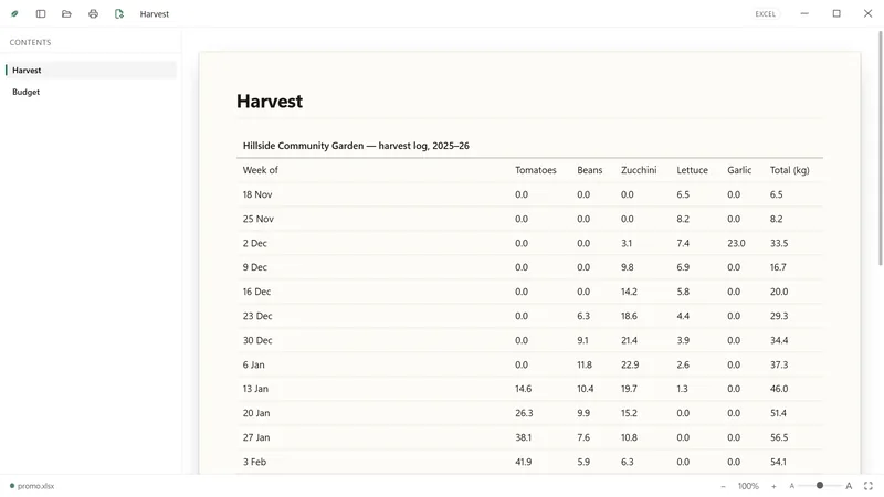 An Excel workbook with its sheets in the sidebar.