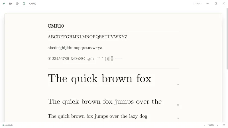 A font specimen.